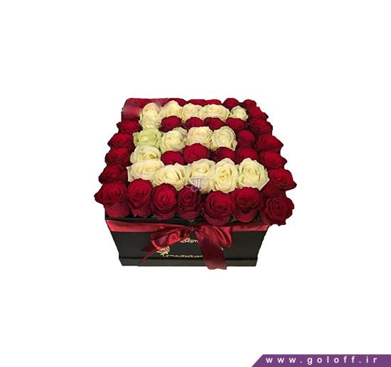 گل در جعبه کادویی - جعبه گل ولنتاین حرف E | گل آف